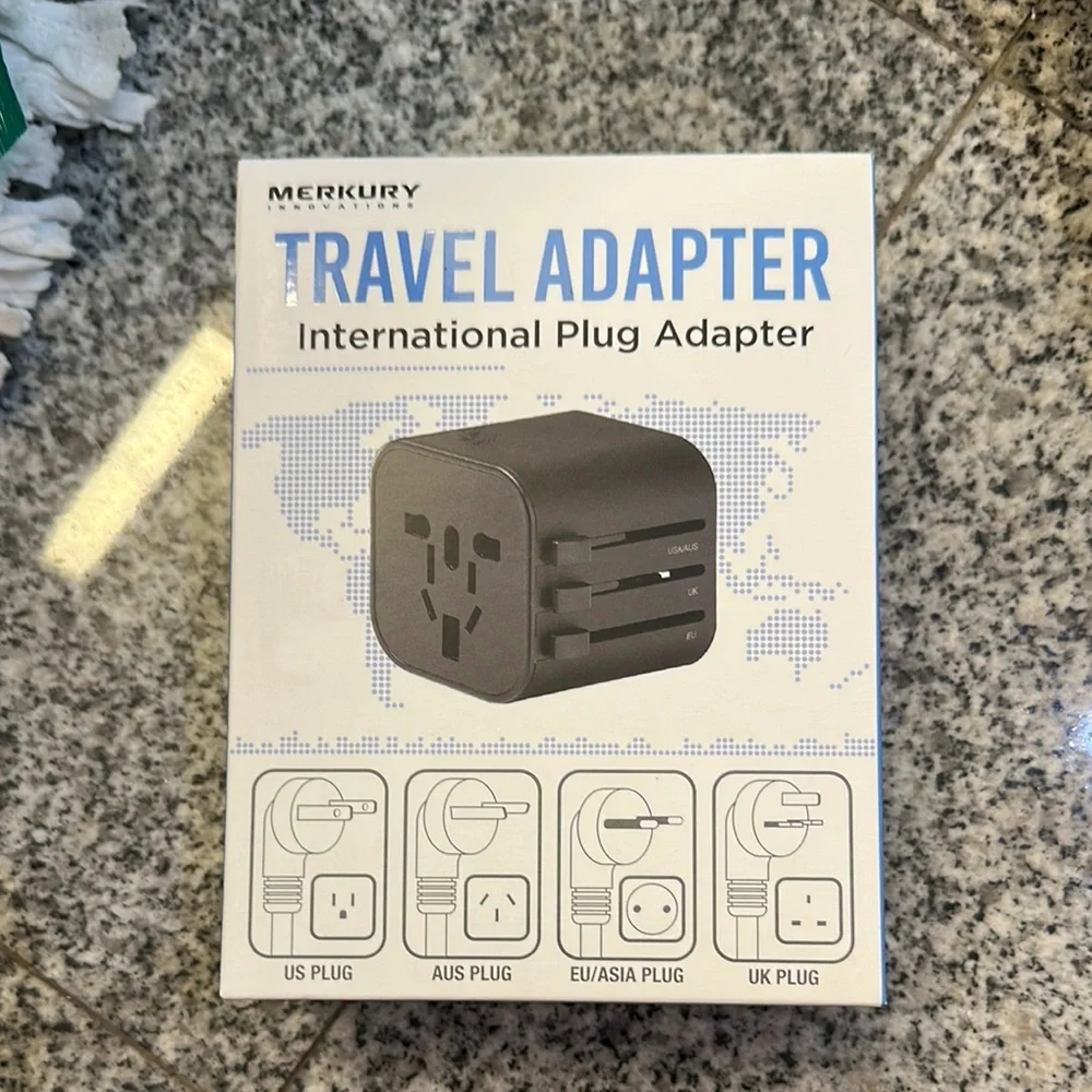 Black International Plug Adapter